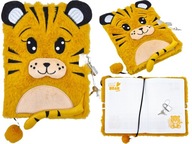 Chlpatý 3D diár s visiacim zámkom WŁOCHATY TIGER Tiger NOTES 96 k Plyšový A5 Chlpatý 3D diár s visiacim zámkom WŁOCHATY TIGER Tiger NOTES 96 k Plyšový A5