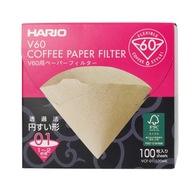 HARIO DRIP PAPIEROVÉ FILTRE HNEDÉ v60-01 100 ks HARIO DRIP PAPIEROVÉ FILTRE HNEDÉ v60-01 100 ks