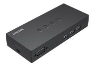 Unitek U-8710ABK KVM prepínač 4x VGA 3x USB-A Unitek U-8710ABK KVM prepínač 4x VGA 3x USB-A
