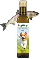 Lososový a ľanový olej na srsť psov TropiDog 250ml