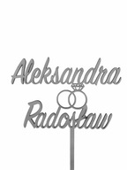 TOPPER NA SVADOBNÚ TORTU TOPPER, SVADOBNÝ PÁR, STRIEBORNÝ TOPPER NA SVADOBNÚ TORTU TOPPER, SVADOBNÝ PÁR, STRIEBORNÝ