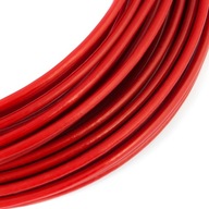 Červené PVC lano oceľové lanko 1,6/3mm 1x7 50m