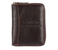 WILD kožená peňaženka na zips unisex 708 hnedá RFID ochrana WILD kožená peňaženka na zips unisex 708 hnedá RFID ochrana