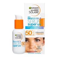 Garnier Ambre Solaire Invisible Super UV Ochranné sérum na tvár SPF50 30ml Garnier Ambre Solaire Invisible Super UV Ochranné sérum na tvár SPF50 30ml