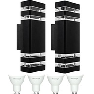 2x LED ZÁHRADNÉ VONKAJŠIE NÁstenné svietidlo 2x GU10 ČIERNA LED NÁstenné svietidlo NEUTRÁLNE 2x LED ZÁHRADNÉ VONKAJŠIE NÁstenné svietidlo 2x GU10 ČIERNA LED NÁstenné svietidlo NEUTRÁLNE