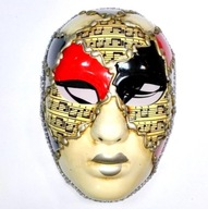 SUPER benátska maska ​​na tvár s červeným PM031C