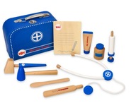 Kufor Stetoskop Kladivo Injekčná striekačka Teplomer Doctor Doctor Wood EDU Kufor Stetoskop Kladivo Injekčná striekačka Teplomer Doctor Doctor Wood EDU
