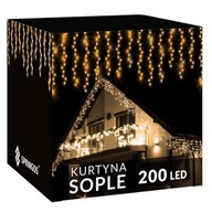 SVETELNÁ ZÁPONA 200 LED ICILIC LAMPI TEPLÉ BIELE SVETELNÁ ZÁPONA 200 LED ICILIC LAMPI TEPLÉ BIELE