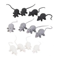 8xplastová umelá myš, model zvieratiek, 12ks