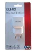 Rýchla duálna nabíjačka USB-A USB-C 12W biela Rýchla duálna nabíjačka USB-A USB-C 12W biela