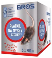 BROS Vločky s jedom na myši a potkany, 5 x 200 g BROS Vločky s jedom na myši a potkany, 5 x 200 g