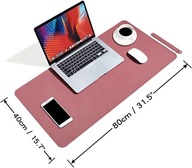 KOŽENÁ PODLOŽKA POD MYŠ 80x40 cm Ružová