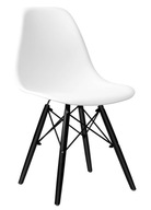 MILANO Black DSW biela plastová stolička