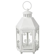 IKEA KRINGSYNT Biela lampa na čajovú sviečku 21 cm