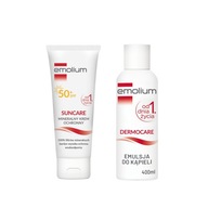 Kúpeľová súprava EMOLIUM 400 ml + krém SPF50+, 50