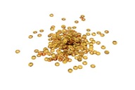 Ozdobné zlaté metalické flitre 15g 7 mm