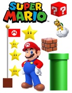 Oblátková torta SUPER MARIO POSTAVY cukor potlač A4 Oblátková torta SUPER MARIO POSTAVY cukor potlač A4