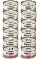Mokré krmivo pre mačky s tuniakom a krevetami Canagan 12x75g