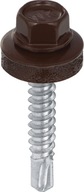 Samorezné skrutky 250 ks FARMERY 4,8x19 RAL8017 Samorezné skrutky 250 ks FARMERY 4,8x19 RAL8017