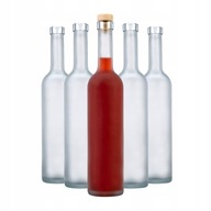 5 kusov Futura matná saténová fľaša 0,5l na víno
