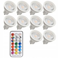 Sada 10 x GU10 RGB + neutrálna žiarovka s diaľkovým ovládaním Sada 10 x GU10 RGB + neutrálna žiarovka s diaľkovým ovládaním