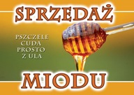Reklamná tabuľa na predaj medu - vzor F214