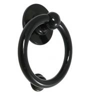 Knocker okrúhly ťažký čierny Bull Ring 165x110mm