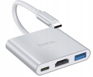 HOCO adaptér - HB14 USB-C na USB 3.0 + HDMI + PD HOCO adaptér - HB14 USB-C na USB 3.0 + HDMI + PD