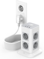 TESSAN UNIVERZÁLNY PREdlžovací kábel 8x AC 3x USB KÁBEL 10M TESSAN UNIVERZÁLNY PREdlžovací kábel 8x AC 3x USB KÁBEL 10M