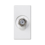 Anténna zásuvka F 45mm K102C/9 biela pripoj Anténna zásuvka F 45mm K102C/9 biela pripoj
