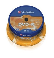 DVD-R VERBATIM 4,7 GB 16x Torta 25 ks.