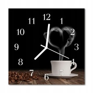Sklenené nástenné hodiny do kuchyne Silent Coffee Sklenené nástenné hodiny do kuchyne Silent Coffee