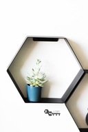 Závesná nástenná polica Hexagon loft voštinové Závesná nástenná polica Hexagon loft voštinové