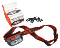 HLAVNÁ LAMPA LHO3 LED VEĽMI VÝKONNÁ 350lm USB AMIO HLAVNÁ LAMPA LHO3 LED VEĽMI VÝKONNÁ 350lm USB AMIO