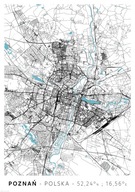 Mapa mesta Poznaň - plagát A1 59,4 x 84,1 cm Mapa mesta Poznaň - plagát A1 59,4 x 84,1 cm