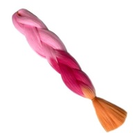 Syntetické vlasy na WARKOCZYKI ružové OMBRE 120 cm