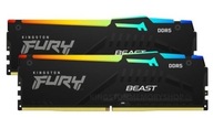 DDR5 Fury Beast Black RGB pamäť 64GB (2*32GB)/600