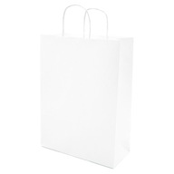 Biela eko papierová taška 240x100x320 - 100 ks.