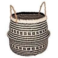 Košík z morskej trávy, pokrievka, aztécky BOHO etnický kvetináč Košík z morskej trávy, pokrievka, aztécky BOHO etnický kvetináč