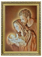 Svätá rodina Mária Jozef Ježiš zlatý rám 60x80 Svätá rodina Mária Jozef Ježiš zlatý rám 60x80