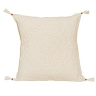 Obliečka na vankúš Boho rozeta 40x40 so strapcami, prekrývajúca sa bavlna, béžová, elegantná Obliečka na vankúš Boho rozeta 40x40 so strapcami, prekrývajúca sa bavlna, béžová, elegantná