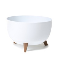 KVETINÁČ NA NOHÁCH ROMA MISKA 290 výška 23cm priemer 29cm HLADKÁ BIELA KVETINÁČ NA NOHÁCH ROMA MISKA 290 výška 23cm priemer 29cm HLADKÁ BIELA