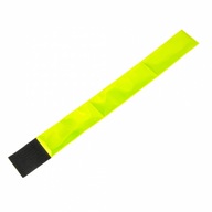 Reflexný pásik na suchý zips 5 x 30 cm žltý
