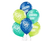 Balóny s potlačou Dňa otcov, 6 ks, 12 palcov