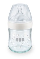 NUK NS SKLENENÁ FĽAŠA 120 ML SILIKÓNOVÝ ČISTIČ S NUK NS SKLENENÁ FĽAŠA 120 ML SILIKÓNOVÝ ČISTIČ S