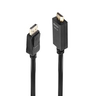 LINDY DisplayPort - HDMI adaptérový kábel M/M 10,2G 3m čierny 4K UHD 30Hz LINDY DisplayPort - HDMI adaptérový kábel M/M 10,2G 3m čierny 4K UHD 30Hz