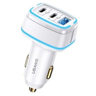 USAMS nabíjačka do auta 2xUSB-C+1xUSB C24 105W rýchle nabíjanie USAMS nabíjačka do auta 2xUSB-C+1xUSB C24 105W rýchle nabíjanie