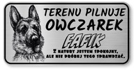 Pozor pes znak - nemecký ovčiak vtipný Pozor pes znak - nemecký ovčiak vtipný