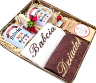 Darček pre babku a dedka ku Dňu matiek KRÁSNY KOŠÍK Hrnčeky Utierky Darček pre babku a dedka ku Dňu matiek KRÁSNY KOŠÍK Hrnčeky Utierky