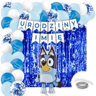 Balónová súprava Dog Bluey Banner akékoľvek meno Narodeninový záves 1-9 Balónová súprava Dog Bluey Banner akékoľvek meno Narodeninový záves 1-9